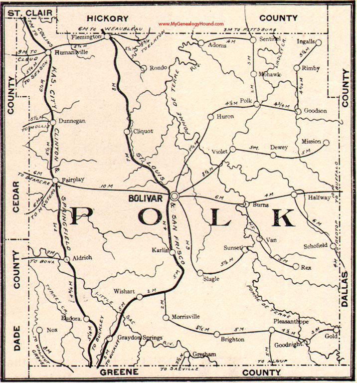 Polk County Missouri 1904 Map