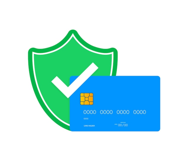 Premium Vector Shield And Credit Card Secure Payment Label Ssl Secure