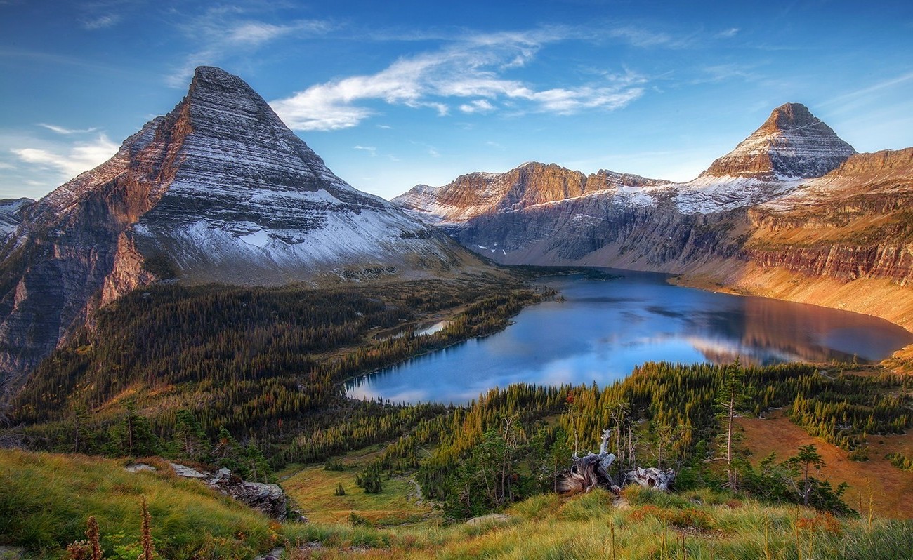 Pyramid Peak Sunrise Glacier National Park Montana Mountain