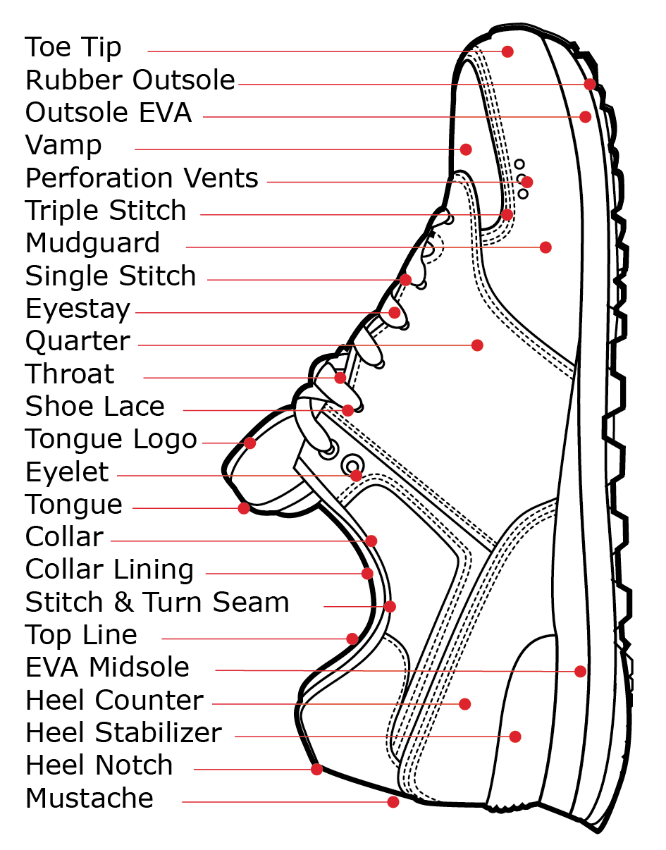 Running Shoe Diagram