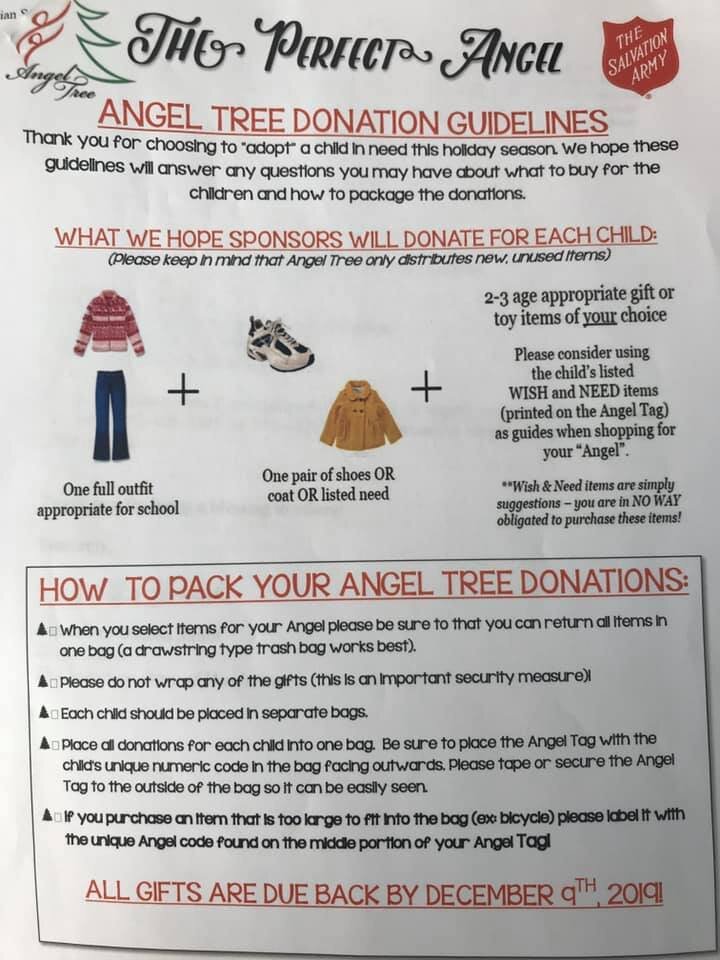 Salvation Army Angel Trees Update Kerr Vance Academy