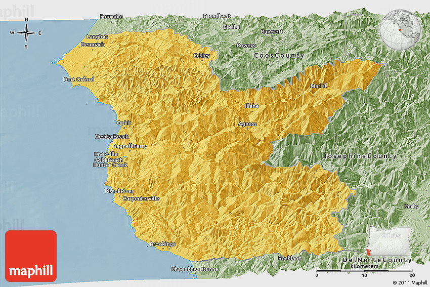 Savanna Style Panoramic Map Of Curry County