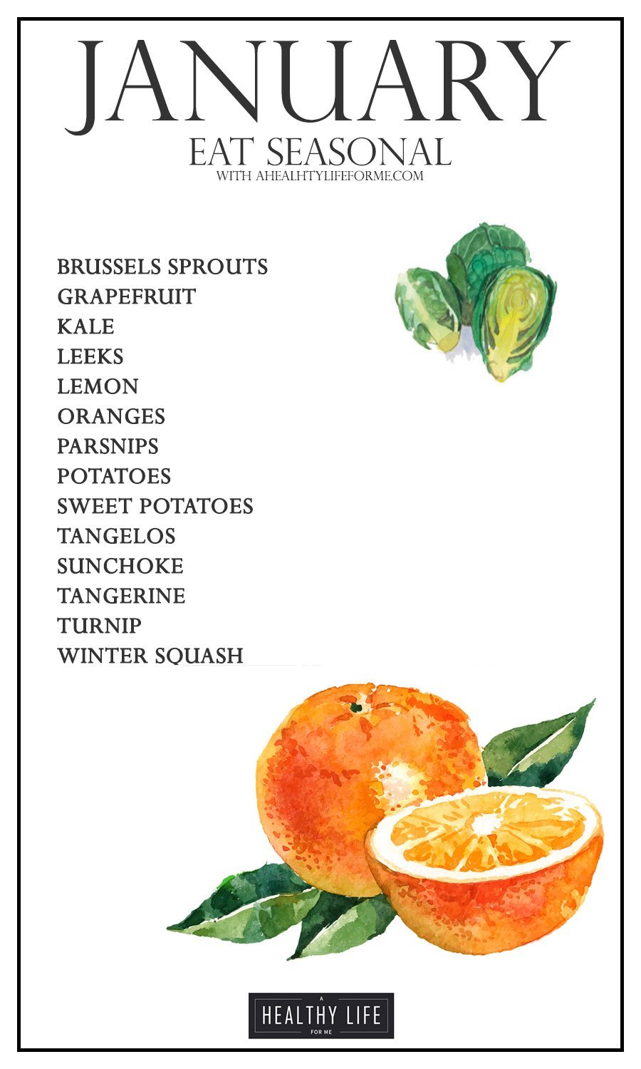 Seasonal Produce Guide For January A Healthy Life For Me