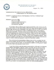 Secnav Memo Comprehensive Review Of The Department Of The Navy S