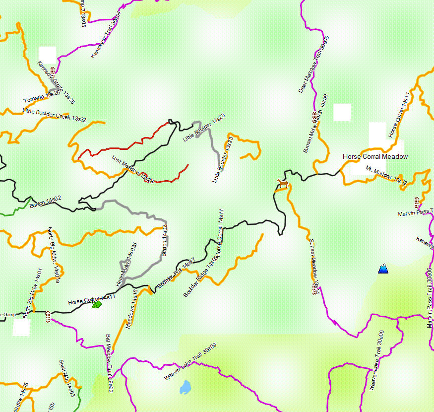 Sequoia Nf Hume Lake California Trail Map