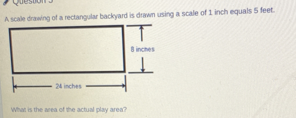 Solved Qaesaons A Scale Drawing Of A Rectangular Backyard Is Drawn