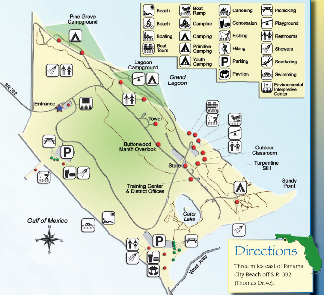 St Andrews State Park Campground Map