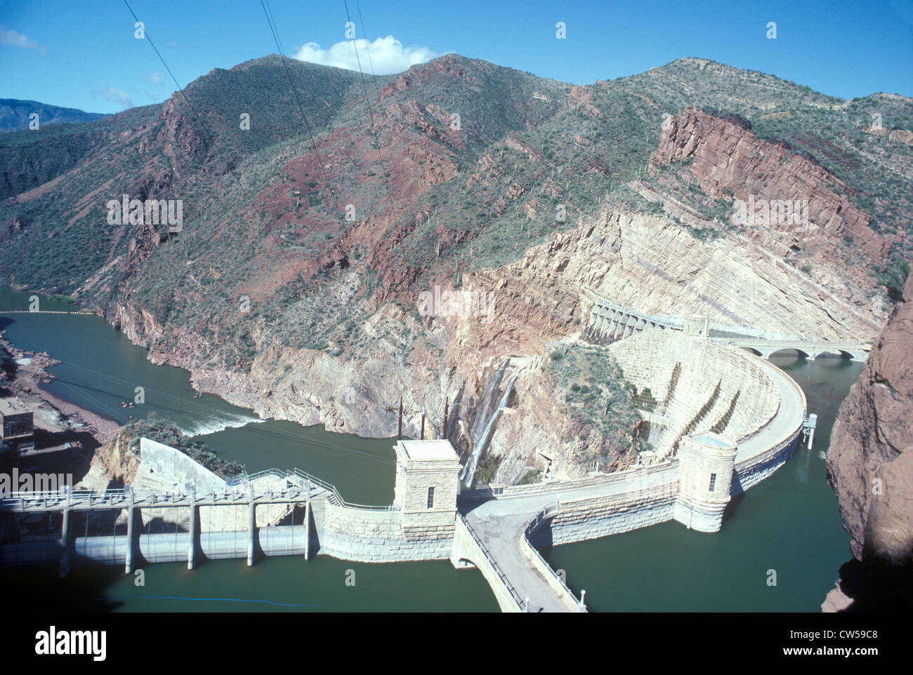 Theodore Roosevelt Dam At Theodore Roosevelt Lake Az Stock Photo Alamy