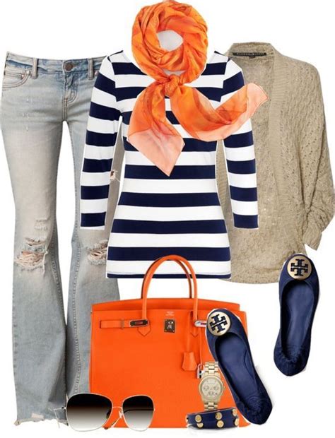 Trending Now Wearing Navy And Orange Spring 2016 Elegantly Dressed