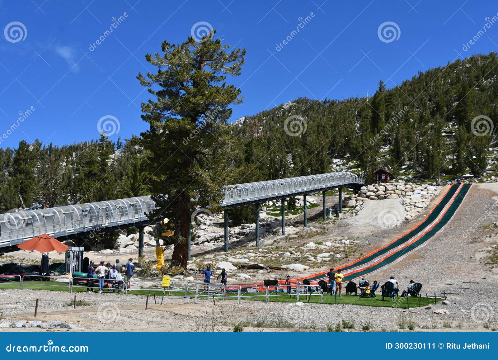 Tubing At Heavenly Ski Resort In South Lake Tahoe California Editorial