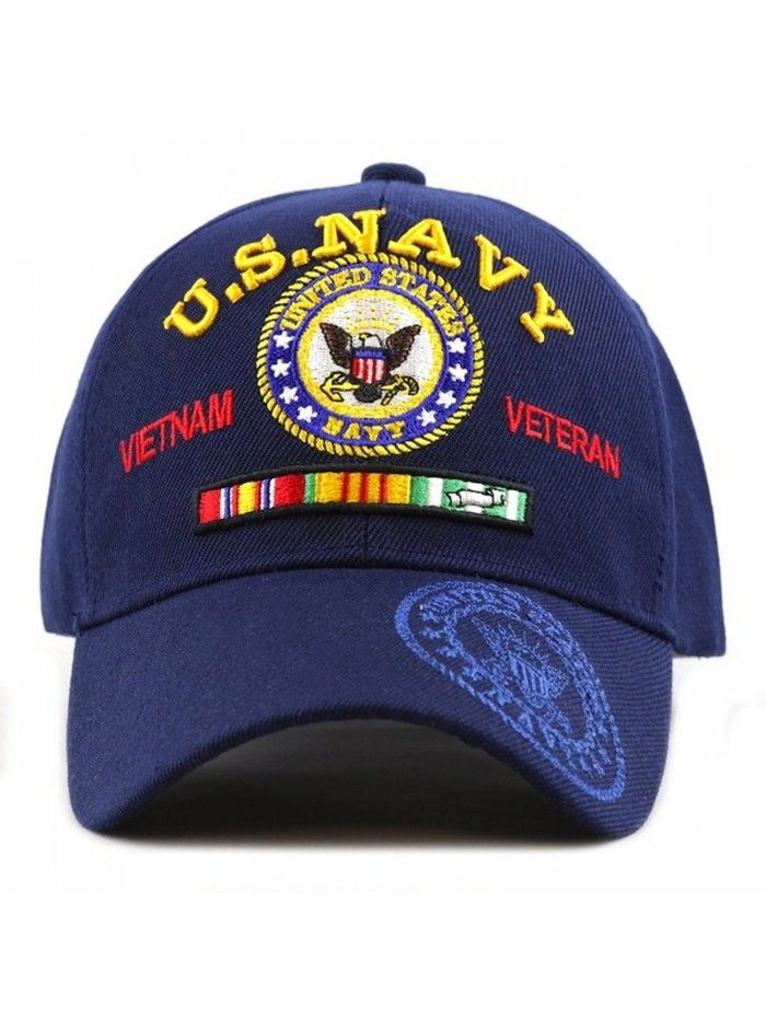 U S Navy Veteran Baseball Cap Vet Military Mens One Size Navy Blue