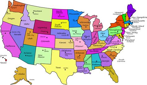 Us Map With Names: A Visual Guide To States And Their Capitals