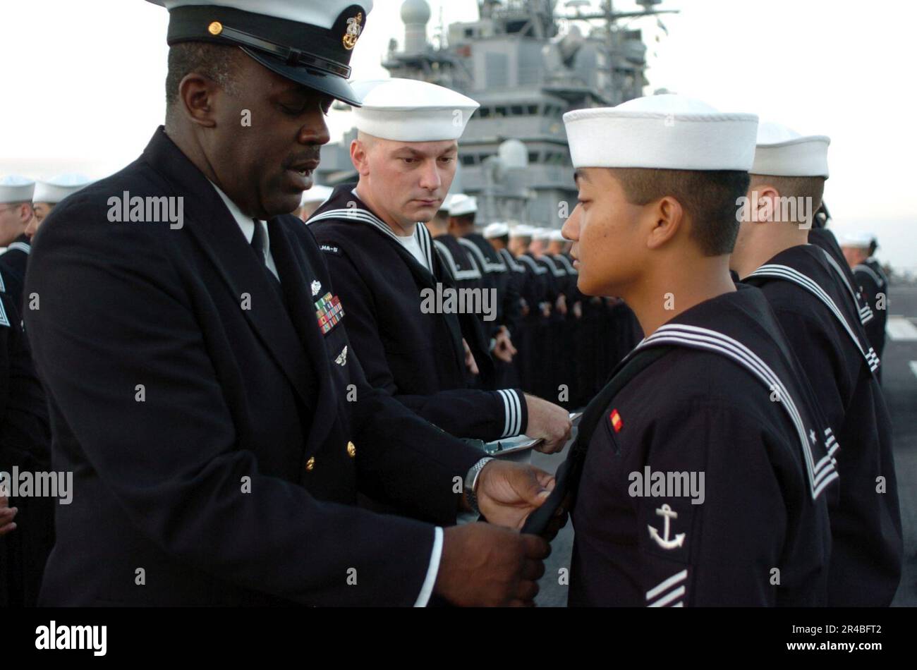 Us Navy Chief Boatswain S Mate Left Evaluates His Sailors During A