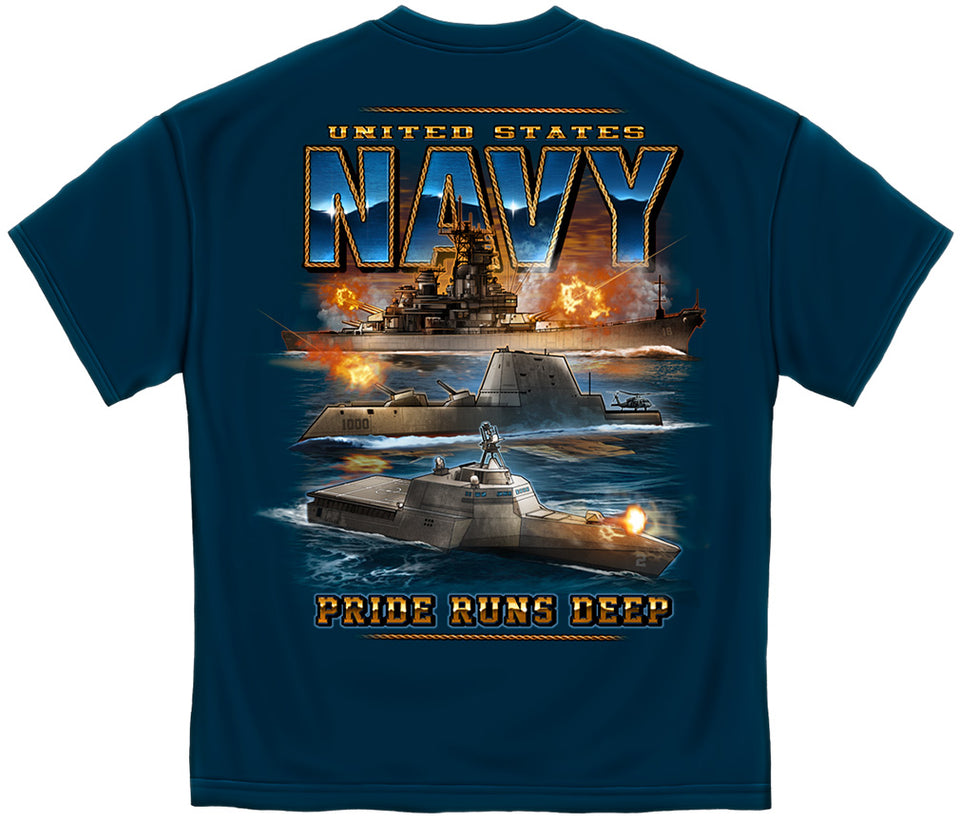 Us Navy Pride Runs Deep Ddg 1000 T Shirt Mustang Loot