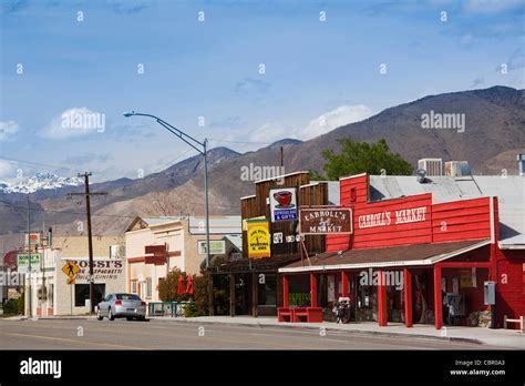 Usa California Eastern Sierra Nevada Area Big Pine Main Street Rt