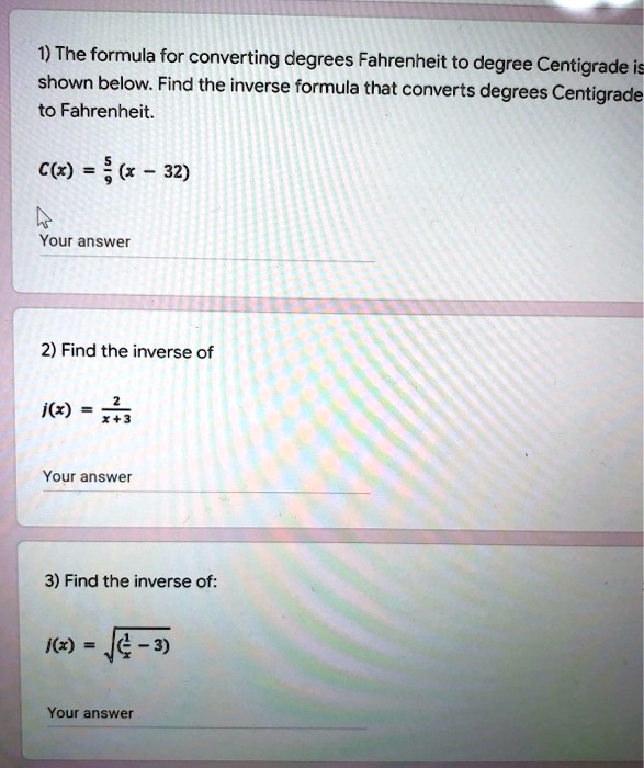 Use The Formula In Converting Degrees Centigrade To Degrees Fahrenheit