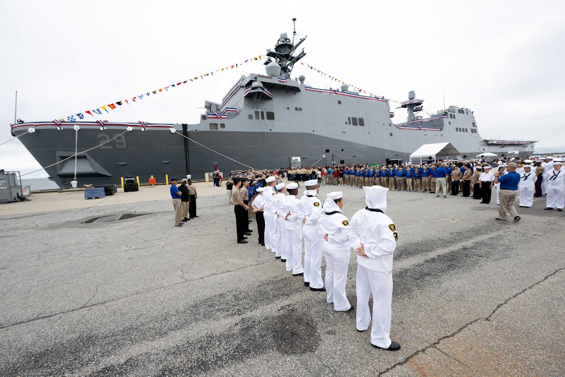 Uss Richard M Mccool Jr Lpd 29 Commissioned At Naval Air Station