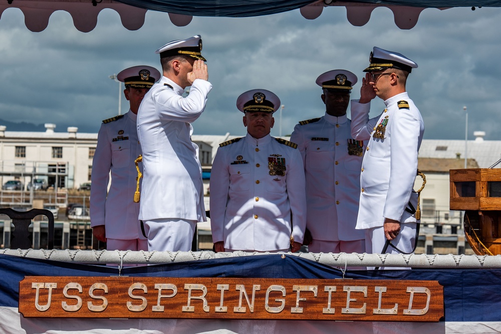 Uss Springfield Conducts Change Of Command And Change Of Homeport