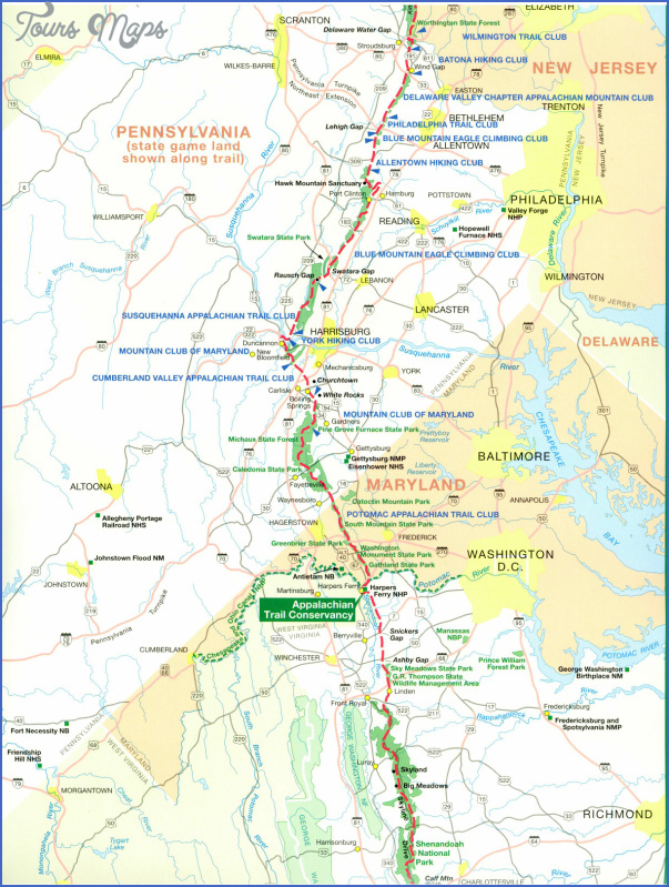 Virginia Appalachian Trail Map Virginia Map