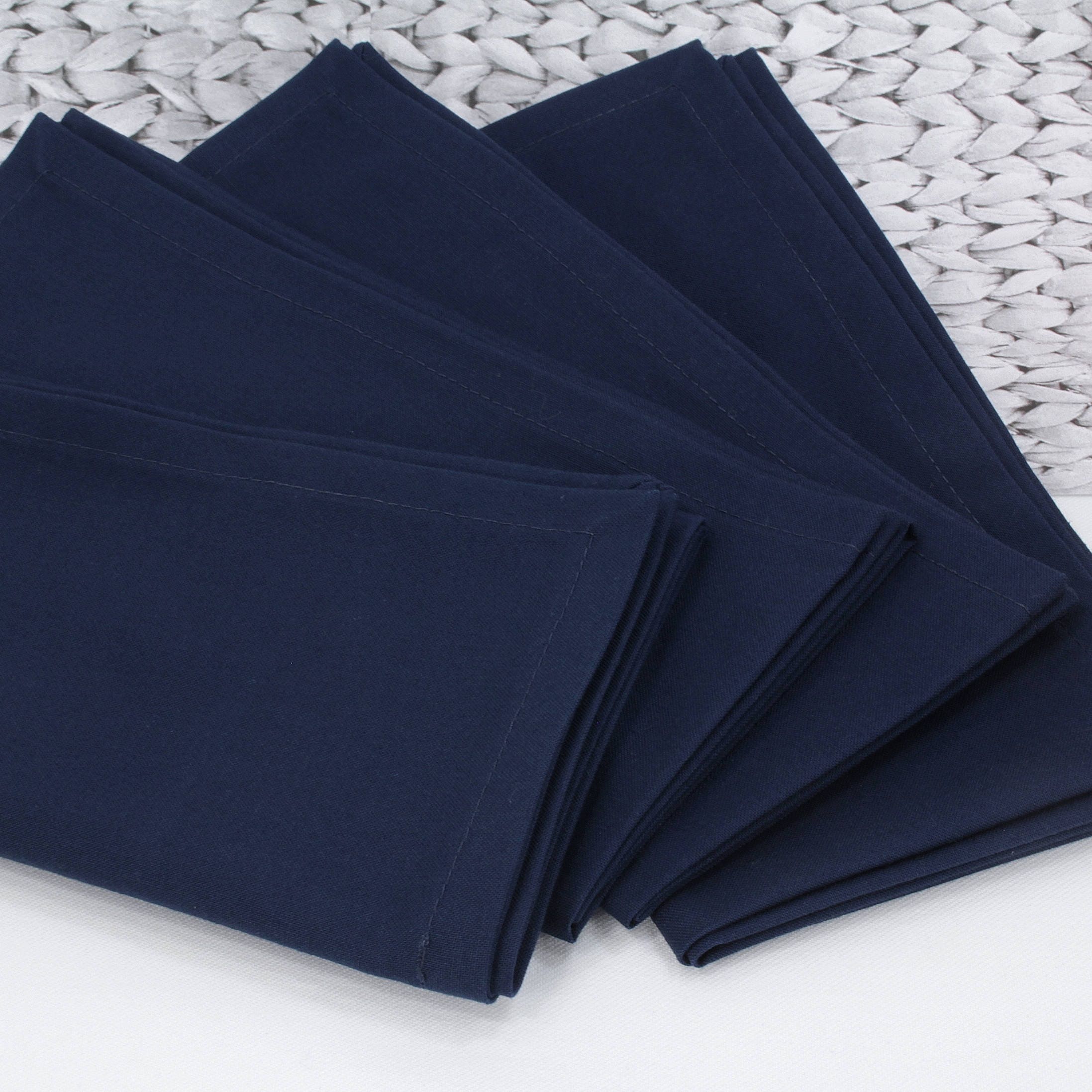 Wedding Napkin For The Table Navy Blue Cloth Napkins Linen Etsy