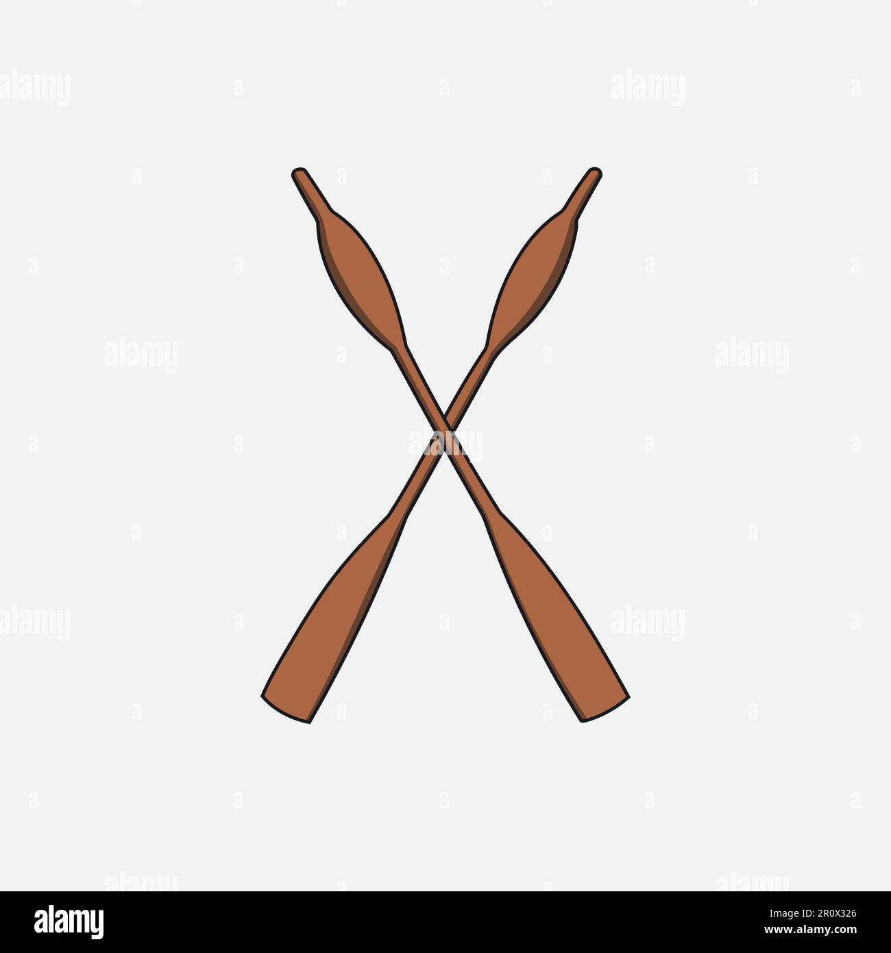 Woodcut Illustration Of An Oar Vector Stock Vector Image Art Alamy